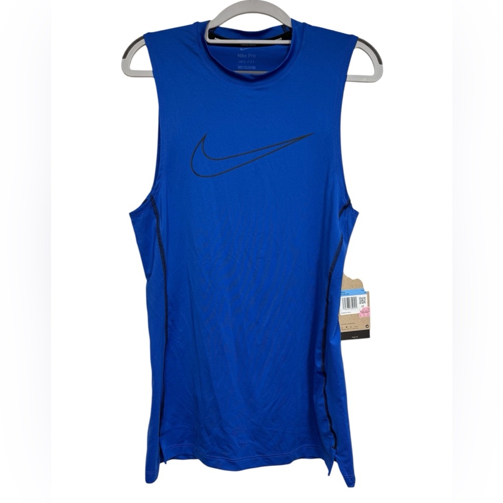 NWT Nike Pro Dri-FIT Top Royal Blue Sz M